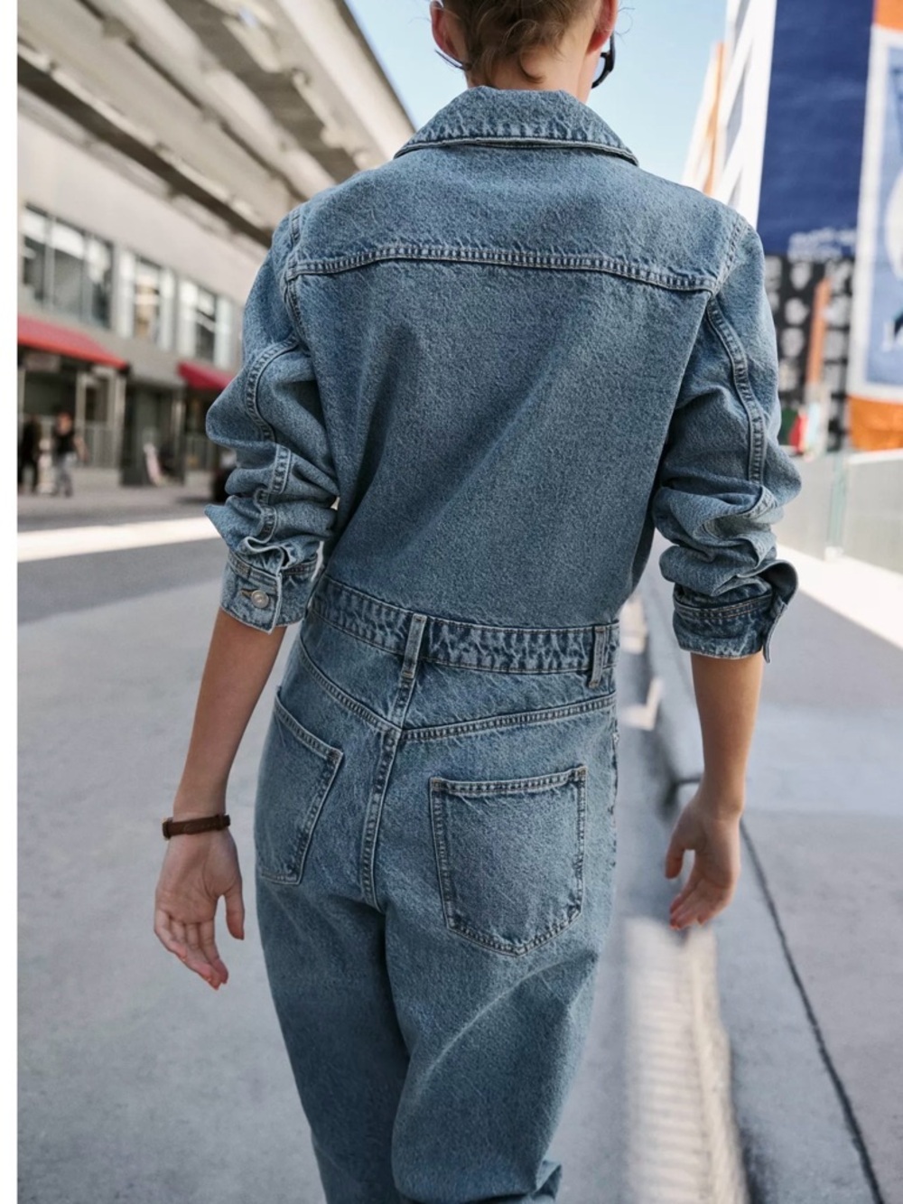 Zara‎ denim utility jumpsuit Size Size S - Picture 4 of 15